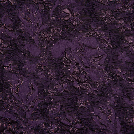Regal Purple Luxury Floral Metallic Brocade