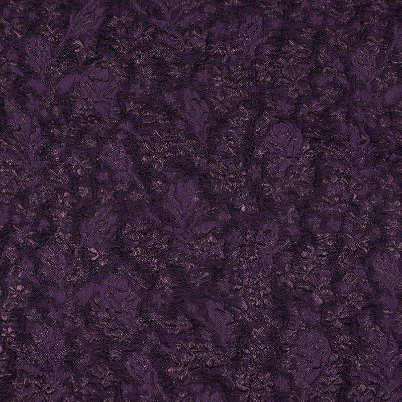 Regal Purple Luxury Floral Metallic Brocade
