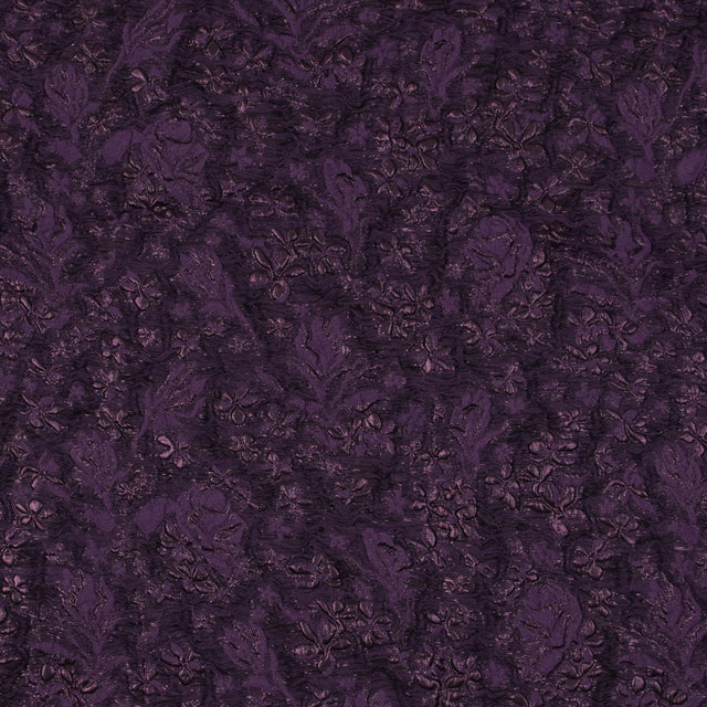 Regal Purple Luxury Floral Metallic Brocade