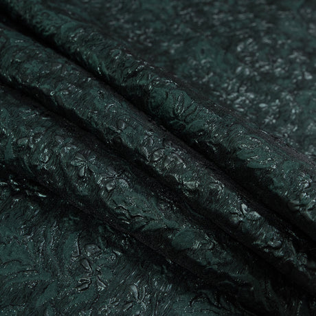 Emerald Green Luxury Floral Metallic Brocade