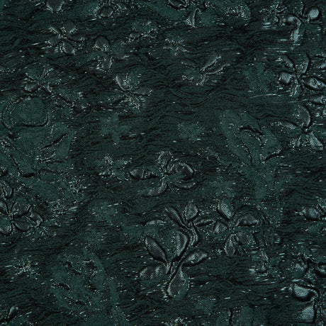 Emerald Green Luxury Floral Metallic Brocade
