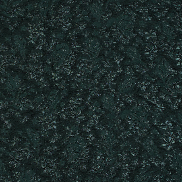 Emerald Green Luxury Floral Metallic Brocade