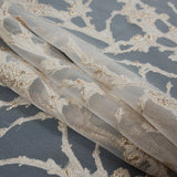 Beige and Metallic Gold Luxury Floral Burnout Brocade