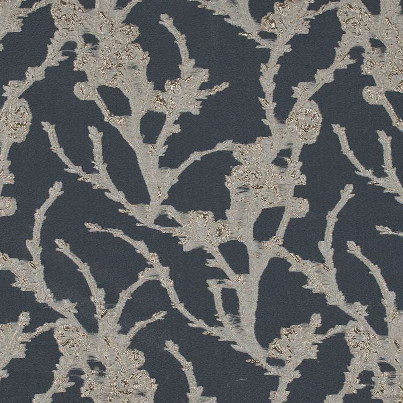 Beige and Metallic Gold Luxury Floral Burnout Brocade