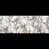 Navy and Metallic Gold Luxury Floral Burnout Brocade