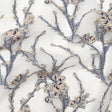 Navy and Metallic Gold Luxury Floral Burnout Brocade