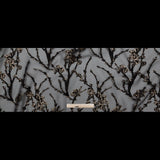 Black and Metallic Gold Luxury Floral Burnout Brocade