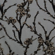 Black and Metallic Gold Luxury Floral Burnout Brocade