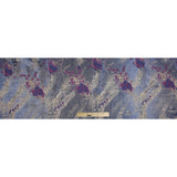 Blue, Magenta and Gold Luxury Abstract Metallic Brocade