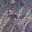 Blue, Magenta and Gold Luxury Abstract Metallic Brocade