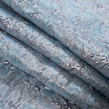 Aqua and Rose Gold Luxury Abstract Metallic Brocade