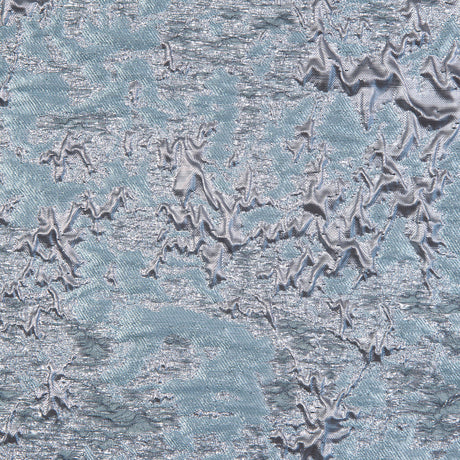 Aqua and Rose Gold Luxury Abstract Metallic Brocade