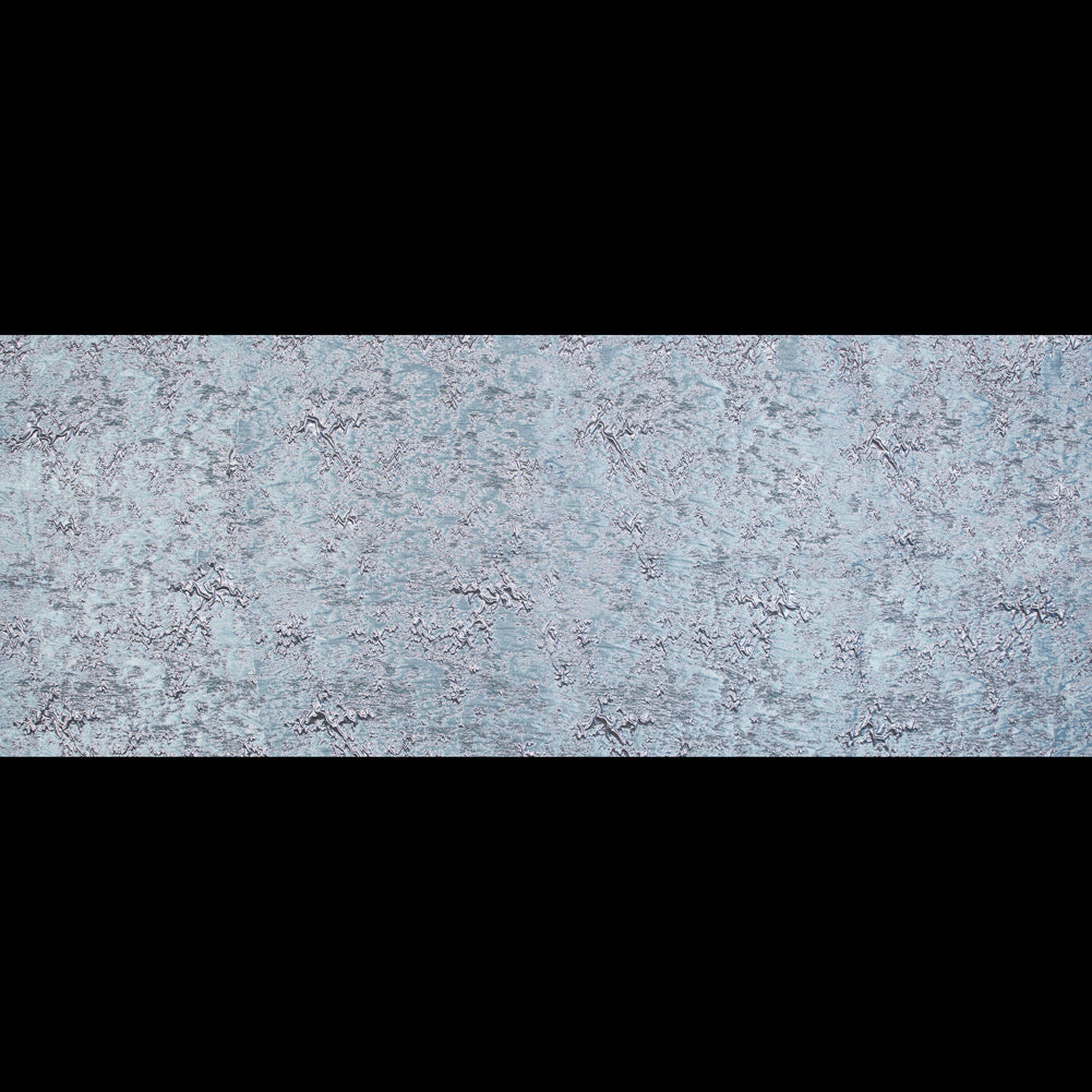 Aqua and Rose Gold Luxury Abstract Metallic Brocade