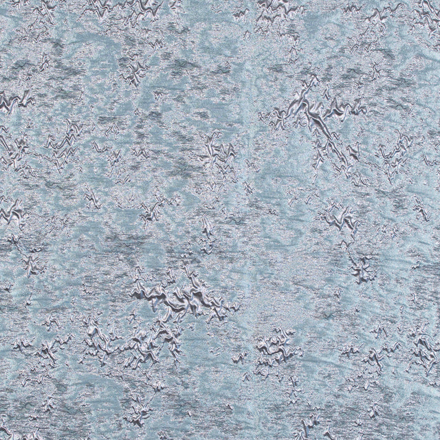 Aqua and Rose Gold Luxury Abstract Metallic Brocade