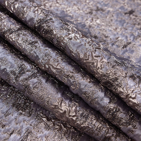 Pale Orchid and Rose Gold Luxury Abstract Metallic Brocade
