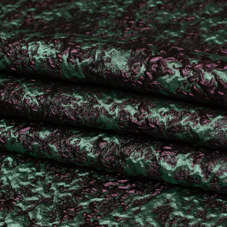 Sea Spray and Purple Luxury Abstract Metallic Brocade