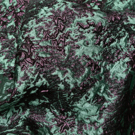 Sea Spray and Purple Luxury Abstract Metallic Brocade
