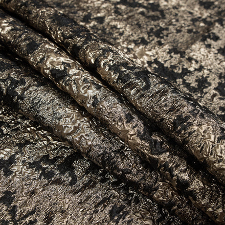 Black and Gold Luxury Abstract Metallic Brocade