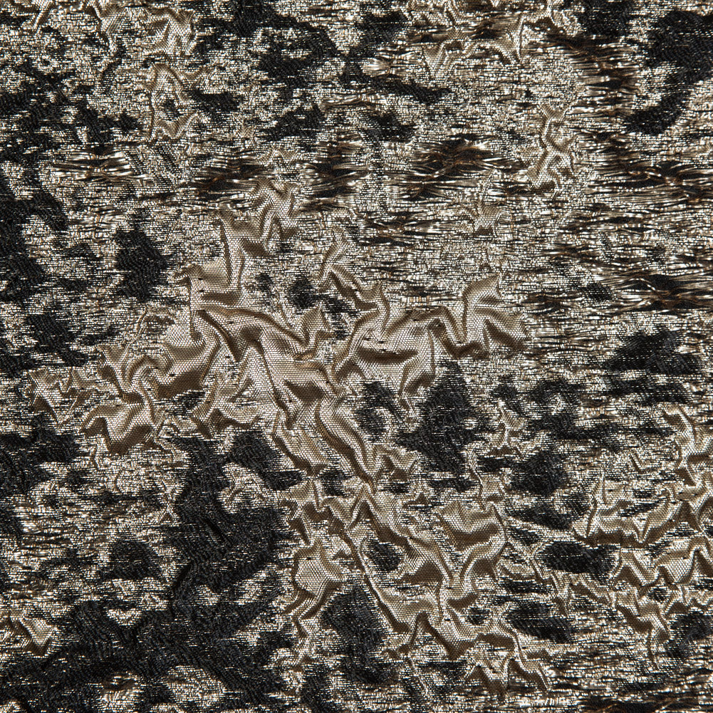Black and Gold Luxury Abstract Metallic Brocade