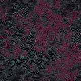 Bordeaux and Forest Luxury Abstract Metallic Brocade