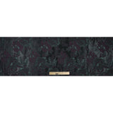 Aubergine and Forest Green Luxury Floral Metallic Brocade