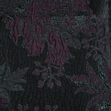 Aubergine and Forest Green Luxury Floral Metallic Brocade