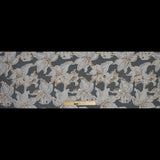 Metallic Gold and White Luxury Floral Burnout Brocade