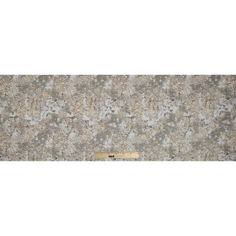 Gold and Pale Gray Luxury Abstract Metallic Brocade
