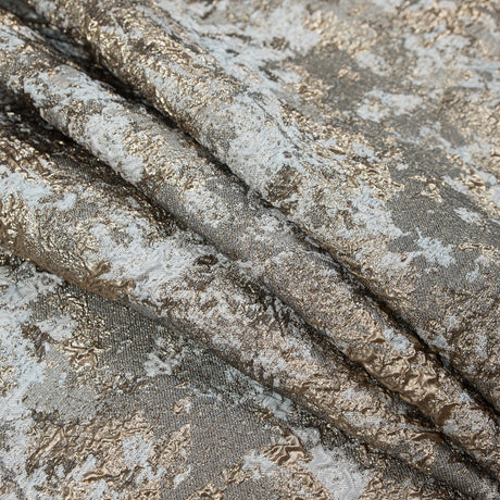 Gold and Pale Gray Luxury Abstract Metallic Brocade