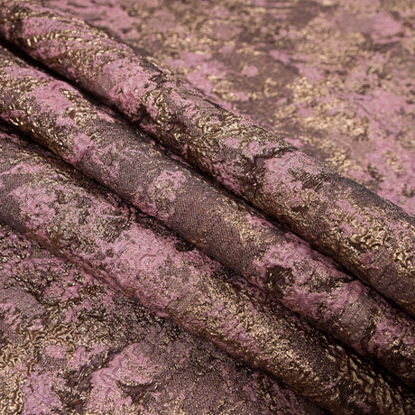 Gold and Pink Luxury Abstract Metallic Brocade