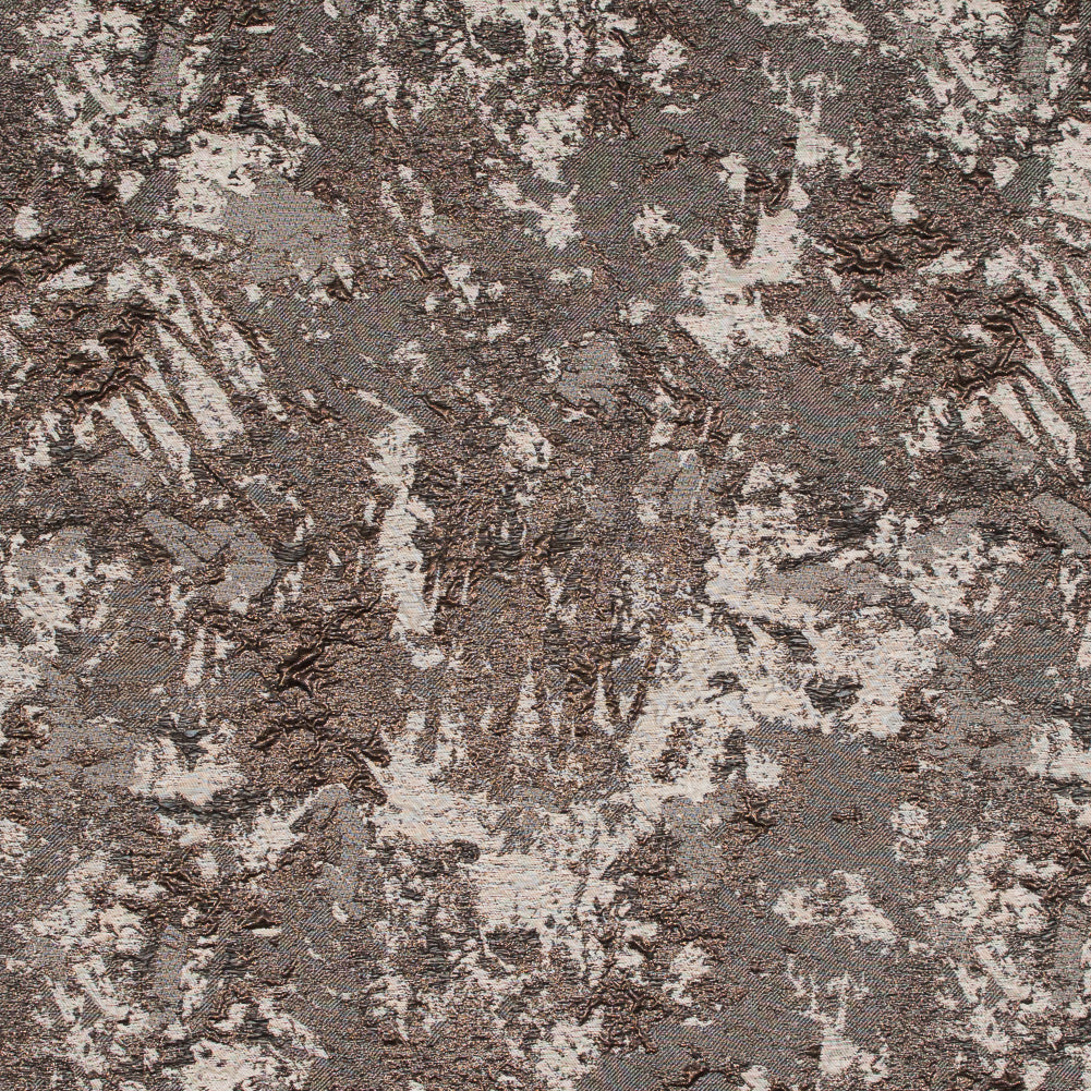 Beige and Bronze Luxury Abstract Metallic Brocade