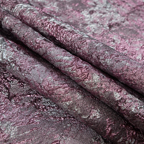 Pink and Silver Luxury Abstract Metallic Brocade