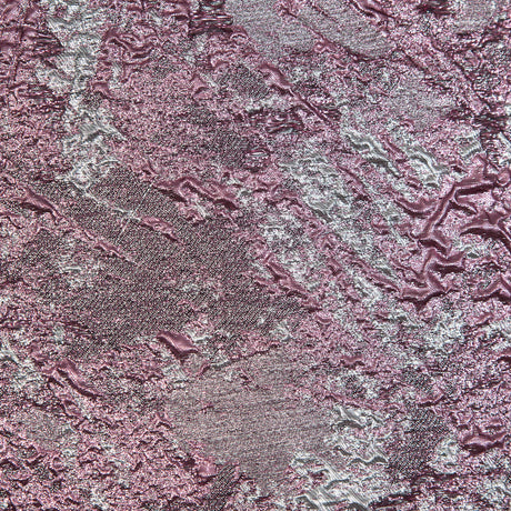 Pink and Silver Luxury Abstract Metallic Brocade