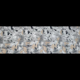Silver, Black and Gold Luxury Floral Metallic Brocade
