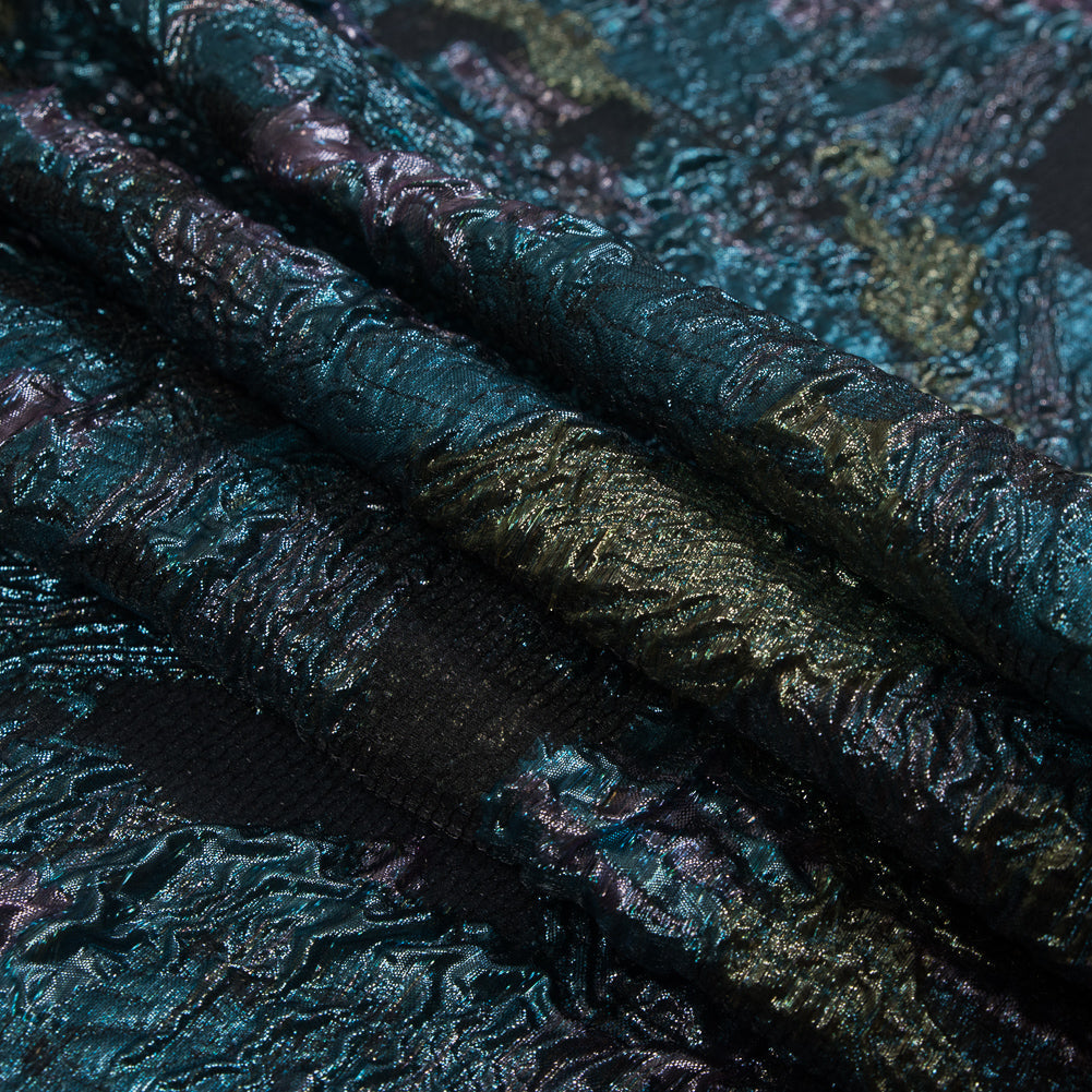 Oil Slick Luxury Floral Metallic Brocade