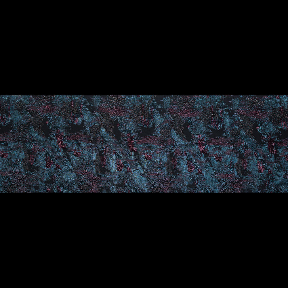 Magenta and Teal Luxury Floral Metallic Brocade