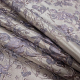 Pale Gold and Lavender Luxury Floral Metallic Brocade