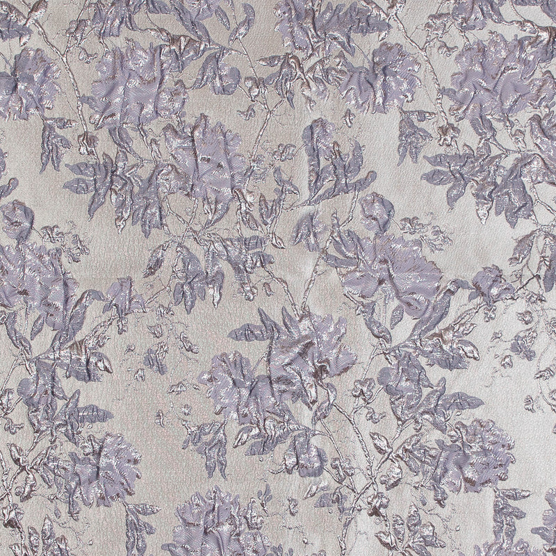Pale Gold and Lavender Luxury Floral Metallic Brocade