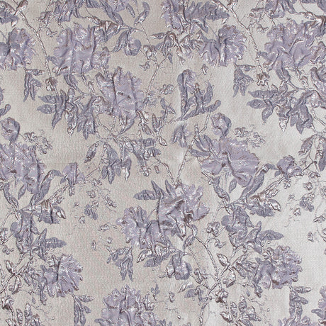 Pale Gold and Lavender Luxury Floral Metallic Brocade
