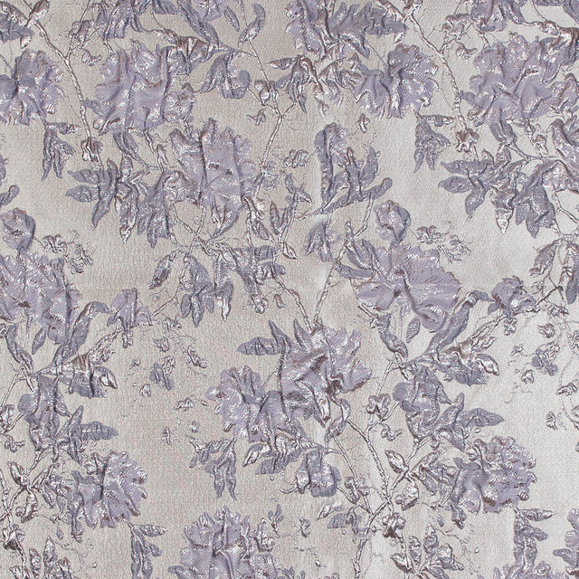 Pale Gold and Lavender Luxury Floral Metallic Brocade