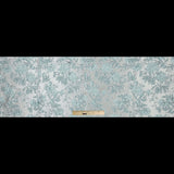 Pale Gold and Seafoam Blue Luxury Floral Metallic Brocade