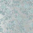 Pale Gold and Seafoam Blue Luxury Floral Metallic Brocade