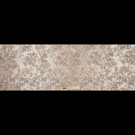 Pale Gold and Beige Luxury Floral Metallic Brocade