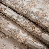 Pale Gold and Beige Luxury Floral Metallic Brocade