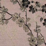 Pink, Black and Gold Luxury Floral Metallic Brocade
