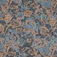 Blue and Gold Luxury Abstract Metallic Brocade