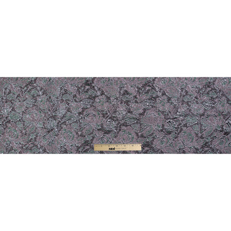 Green and Orchid Luxury Abstract Metallic Brocade