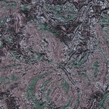 Green and Orchid Luxury Abstract Metallic Brocade