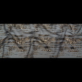 Metallic Gold and Black Luxury Striated Burnout Brocade