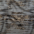 Metallic Gold and Black Luxury Striated Burnout Brocade